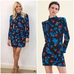 Maje "Ripita" ruched floral mini dress Maje 3 (US L) NWOT